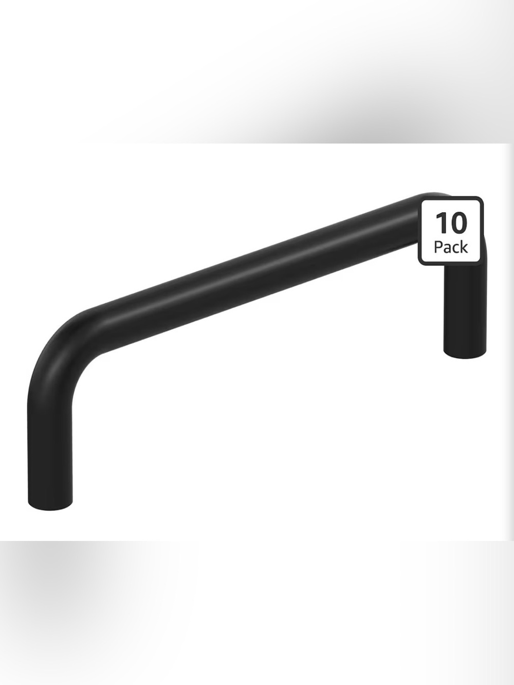 Amerock Wire Cabinet Pulls 4 inch (102mm) Center-to-Center Matte Black - 10 Pack